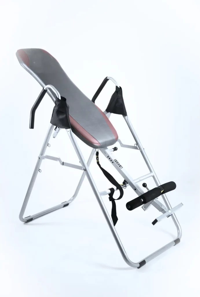 An image of a Inversion table, a spinal alignment tool. 